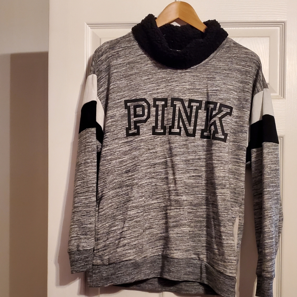 VS PINK Hoodie w/ Sherpa collar